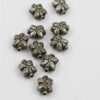 square leaf shape bead antique silver