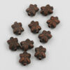 square leaf shape bead antique copper