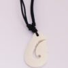 Fish hook pendant and bird head with sliding cord
