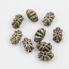 leaf shape brass bead antique silver