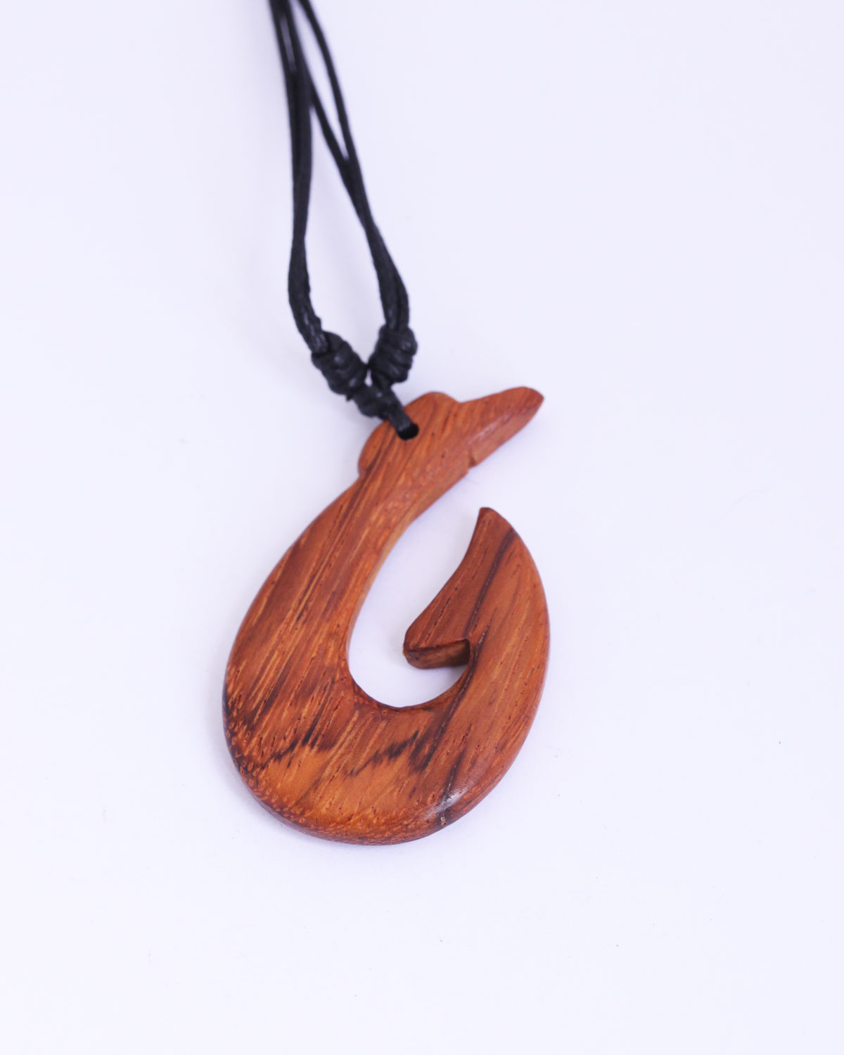 Large Wooden Fish Hook Pendant. Sold individually - Auckland Beads NZ ,  beads and jewellery supplies wholesale