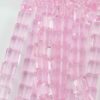 Hand cut crystal cube 12mm pink