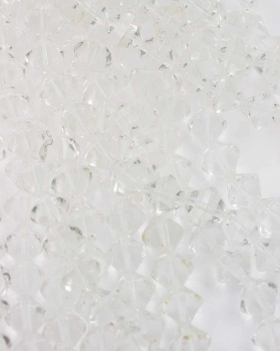 Bicone glass bead clear