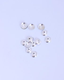 Bead cap 8mm silver