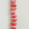 Mouth Blown Glass Rondelle 12x20mm pink opal