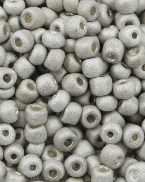 Seed Beads Matte Finish Size 6 White Sand