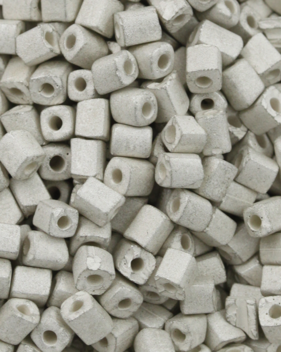 Cube Beads Matte Finish 3mm White Sand