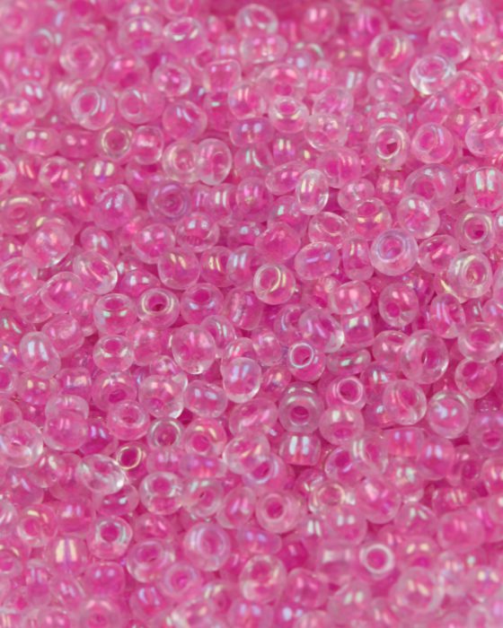 Two colours seed beads size 11 dark pink and clear