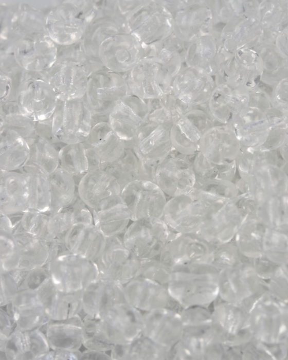 Seed beads size 6 transparent clear