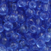 Seed beads size 6 Transparent Medium Blue