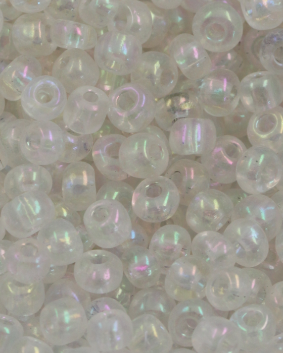 Seed beads size 6 Transparent Clear Iridescent