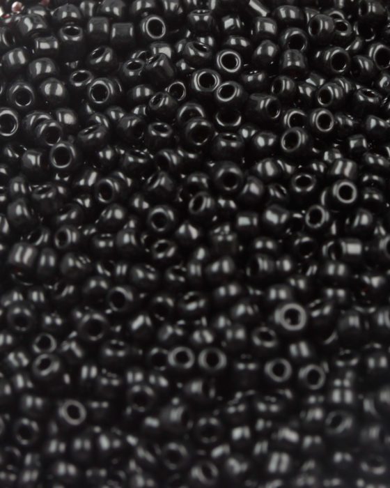 Opaque seed bead black