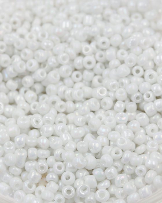 Opaque seed bead white