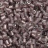Bugle Beads 2mm Silver Lined Old Rose