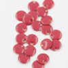 round enamelled charm 12mm pink