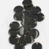 round enamelled charm 15mm black