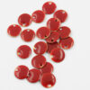 round enamelled charm 12mm red