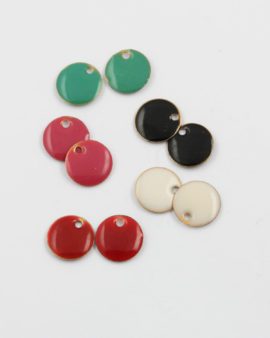 mix pack enamelled round charms 12mm