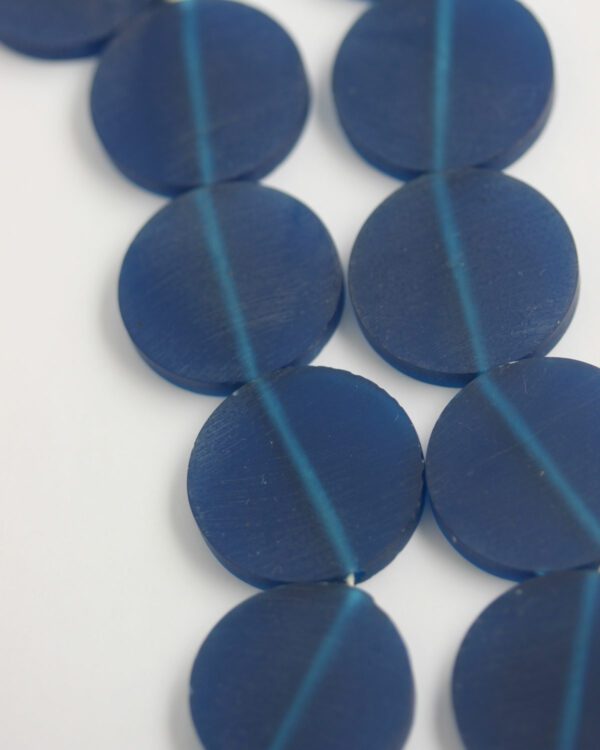 Resin flat disc 35x5mm Blue