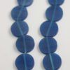 Resin Coin 22x4.5mm Blue
