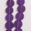 Resin Coin 22x4.5mm Purple