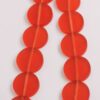 Resin Coin 22x4.5mm red orange