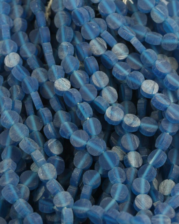 Resin Coin 8x4mm Blue