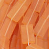 rectangle frosted resin bead 43x25mm orange
