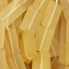 rectangle frosted resin bead 43x25mm yellow