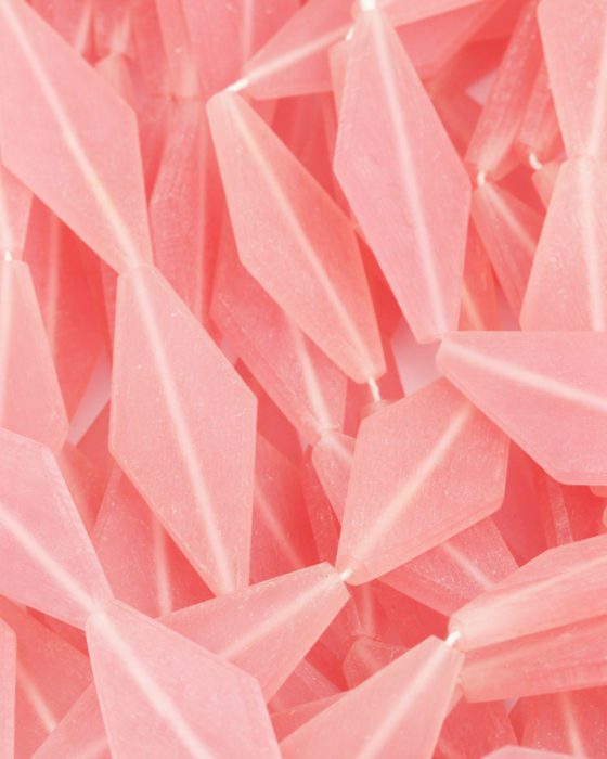 diamond frosted resin bead pink
