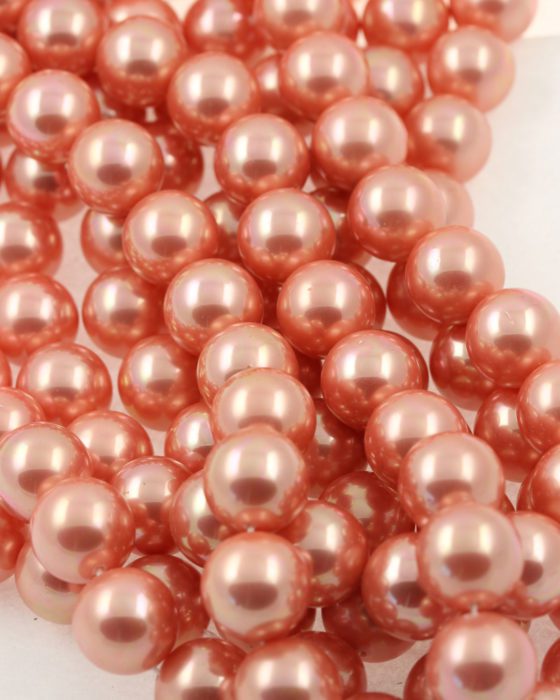 shell pearls beads rainbow pink