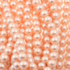 shell pearl round beads shiny pink