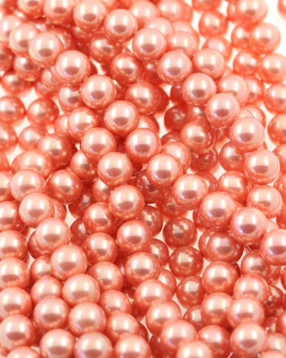 shell pearl round beads rainbow pink