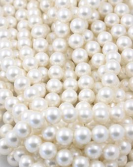 shell pearl round beads white