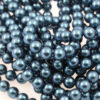 shell pearl round beads paua blue
