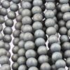 wooden beads 12mm grey