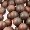 25mm wooden beads brown