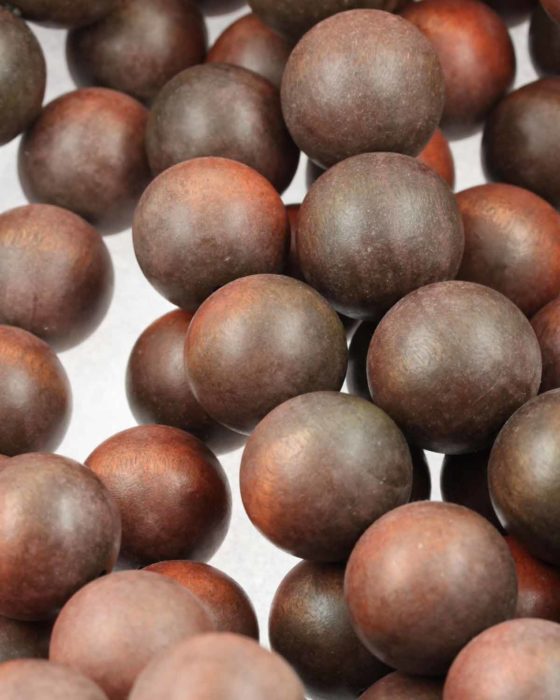 25mm wooden beads brown