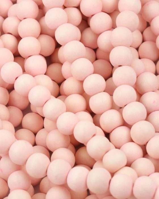 wooden beads 12mm pastel pink