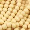 wooden beads 12mm pastel yellow