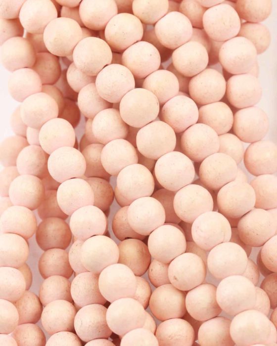 Wooden beads 8mm pastel pink