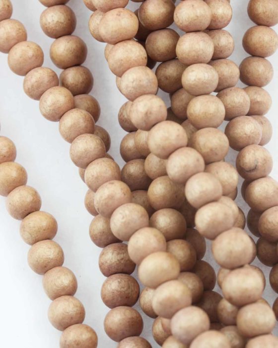 Wooden beads 8mm Toasted Almond