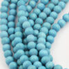 wooden beads 12mm artic blue