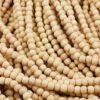 round wooden beads 6mm cream