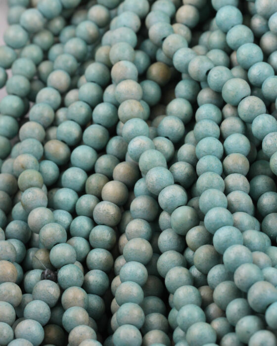Wooden Beads 8mm Washed Out Blue