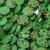 wooden coin beads lime