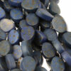 teardrop wooden beads royal blue
