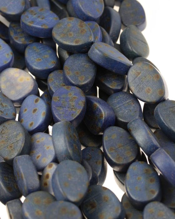 teardrop wooden beads royal blue