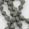 wooden bicone beads grey
