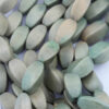 wooden oval bead green